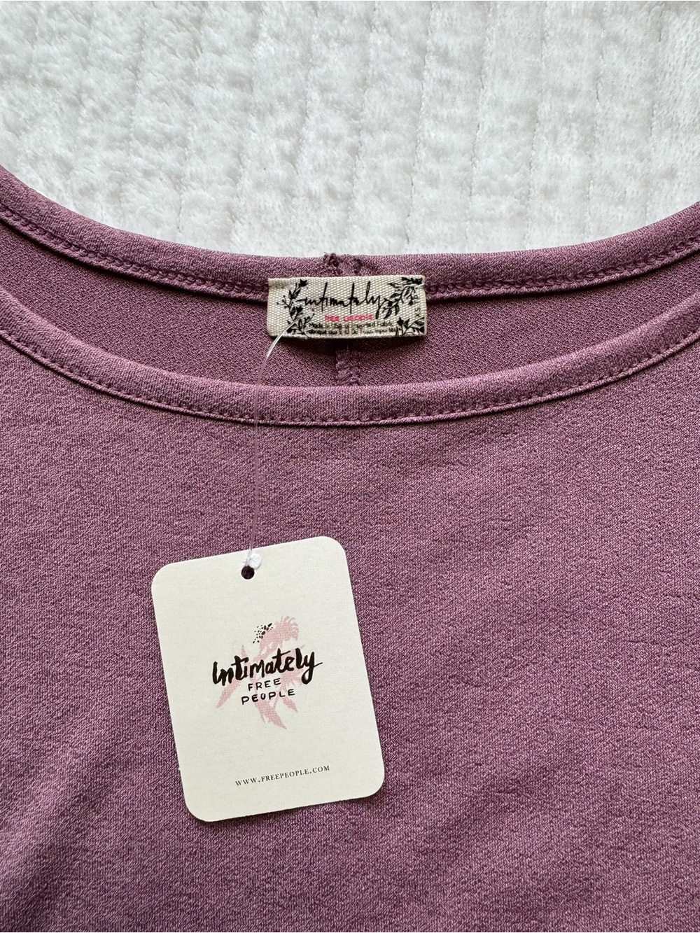 Free People Dusty Mauve Scoop Neck Ruffle Sleeve Top - Picture 2 of 7